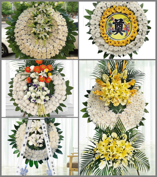 四川成都崇州市道明镇天水村花圈速递